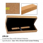 Cork Pen Box with Velvet Interior 